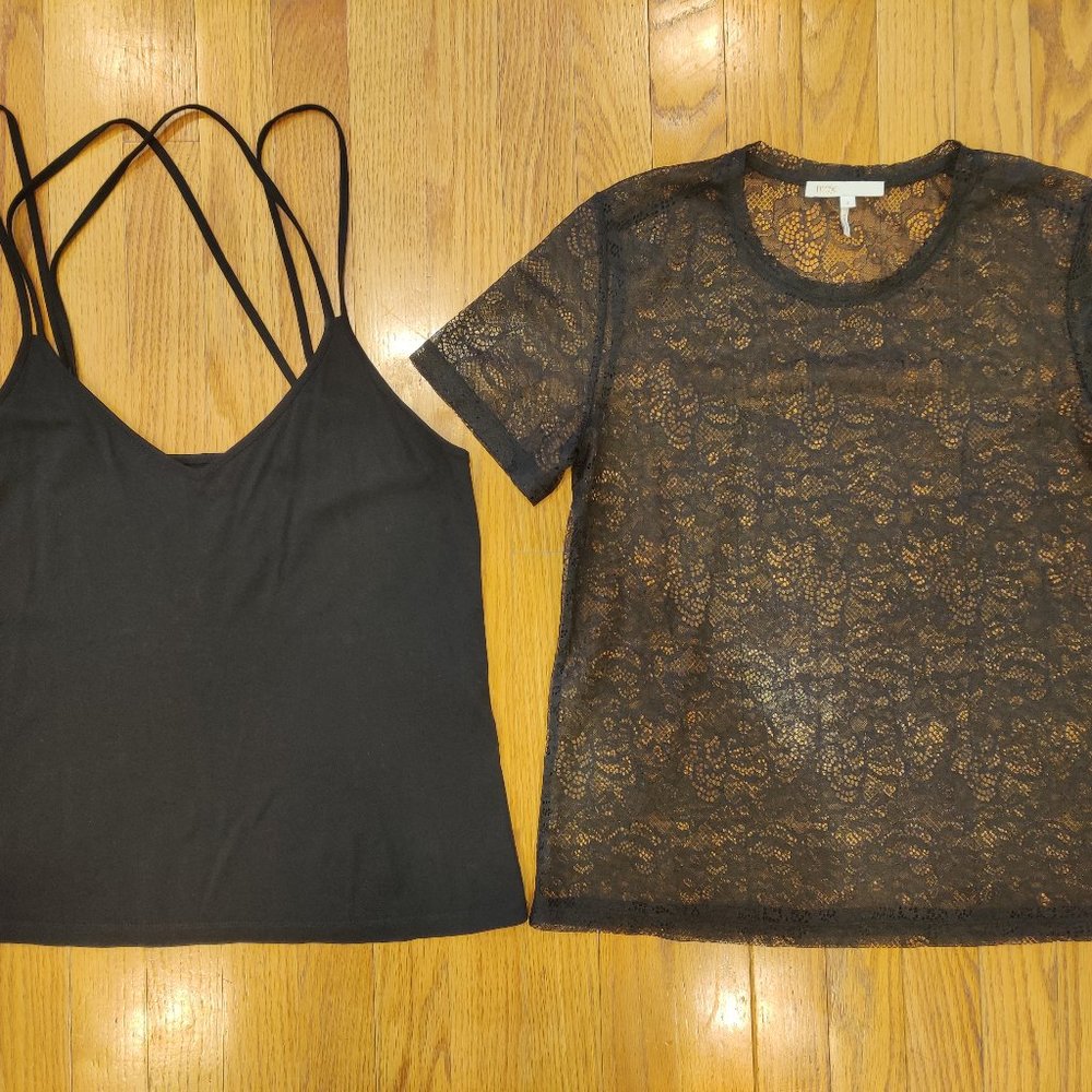 Maje 2pcs woman cotton lace t-shirt size 2